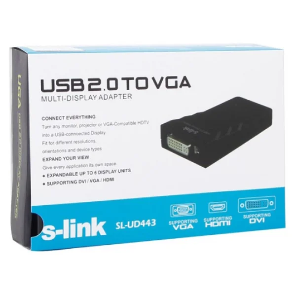 S-Link Sl-Ud443 USB To Dvı+Vga Dönüştürücü - Görsel 4