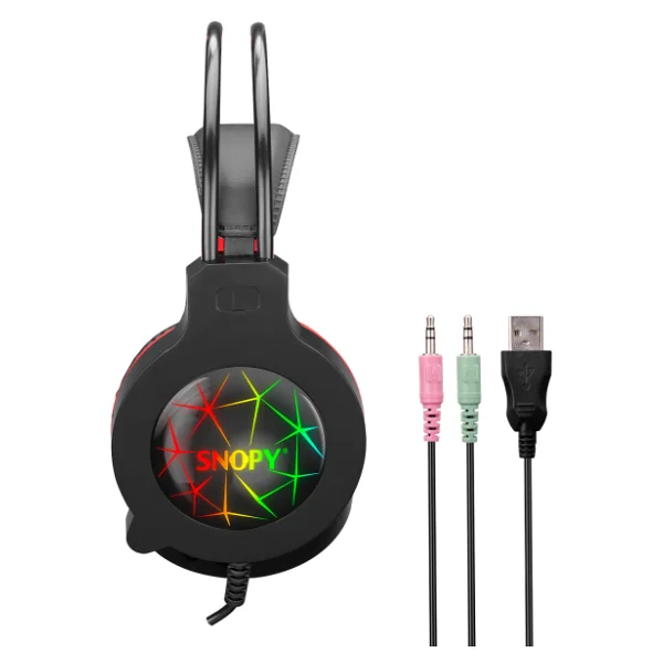 Snopy Crazy Sn-Gx7 USB Kablolu Kulak Üstü Oyuncu Kulaklığı - Görsel 4