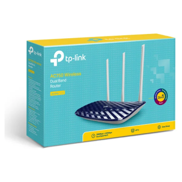 Tp-Link Archer C20 4 Port 750 Mbps Router - Görsel 3