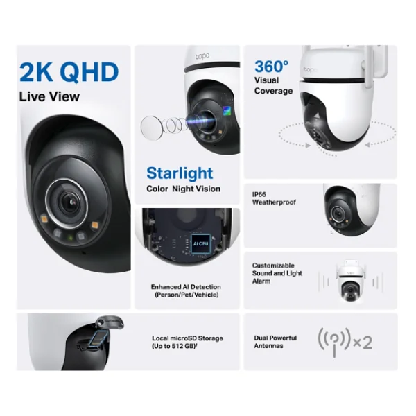 Tp-Link Tapo C520ws 2k Ip Wi-Fi Güvenlik Kamerası - Görsel 3