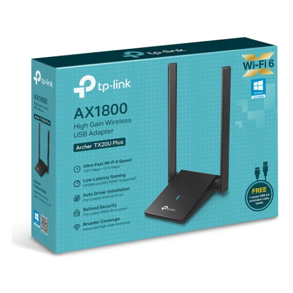 Tp-Link Archer Tx20u Plus 1800 Mbps Kablosuz Ağ Adaptörü - Görsel 5