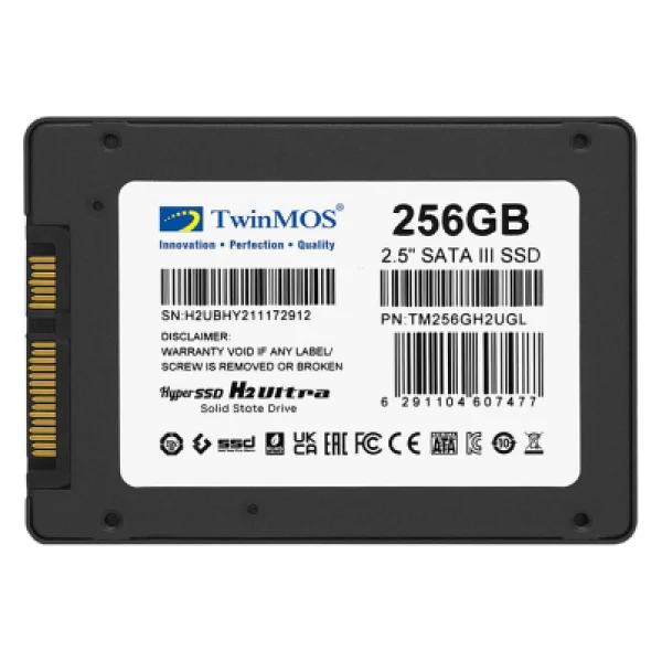 Twinmos 256GB 580/550Mb/s 2.5'' SATA3 SSD TM256GH2UGL 3D-Nand - Görsel 5