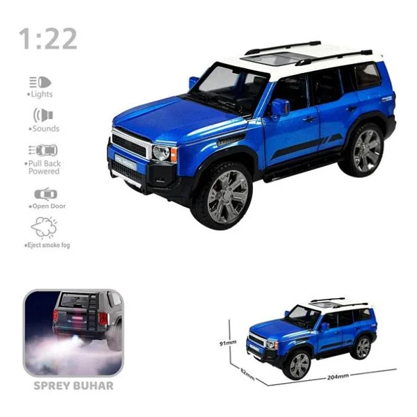 Vardem Çek Bırak 1:22 Sesli Ve Işıklı Buharlı Metal Jeep Hcl-521a - Görsel 3