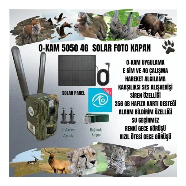 O-Kam 5050 Solar Fotokapan - Görsel 4