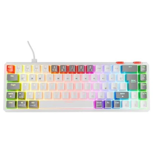 Rampage Yoru Mini Gri-Beyaz RGB Tkl Red Switch Kablolu Mekanik Oyuncu Klavyesi - Görsel 5