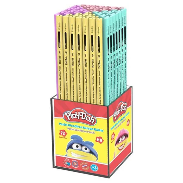 Play-Doh Kurşun Kalem Woodfree Pastel Kk021 (72 Li Paket) - Görsel 3