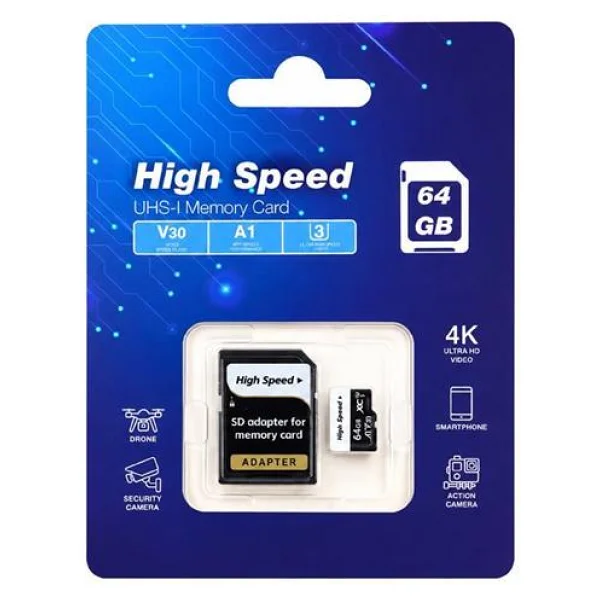 Elba High Speed Class 10 Uhs-I U3 A1 V30 64 GB Micro Sd Kart - Görsel 7