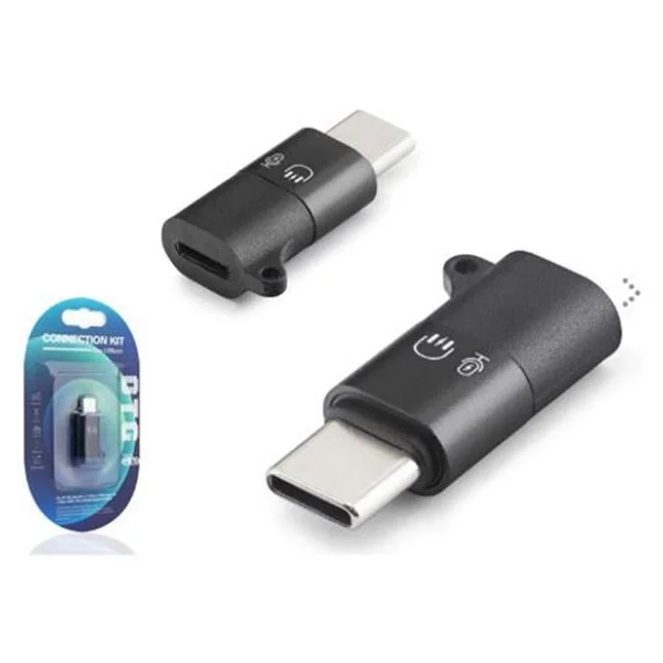 Hadron Hdx1085 Type-C Lightning Kulaklık Mikrofon Ses Adaptörü Siyah - Görsel 3