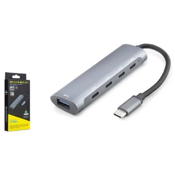 HADRON HDX7895 Type-C 3.2 Gen2 PD Hub 5 Port 10 Gbps 100W Gri - Görsel 3