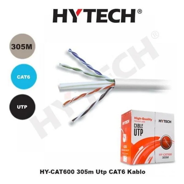 Hytech HY-CAT600 CAT6 UTP 305 m Network Kablosu - Görsel 3
