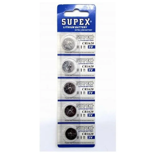 Supex Cr1620 3v Lityum 5'li Düğme Pil - Görsel 6