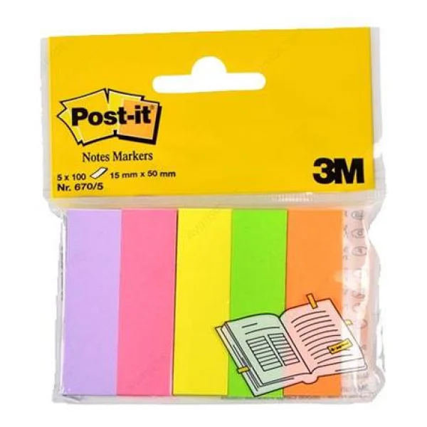 Post-It Indeks 100 Yp 15x50 Fosforlu 5 Renk 670-5 - Görsel 9