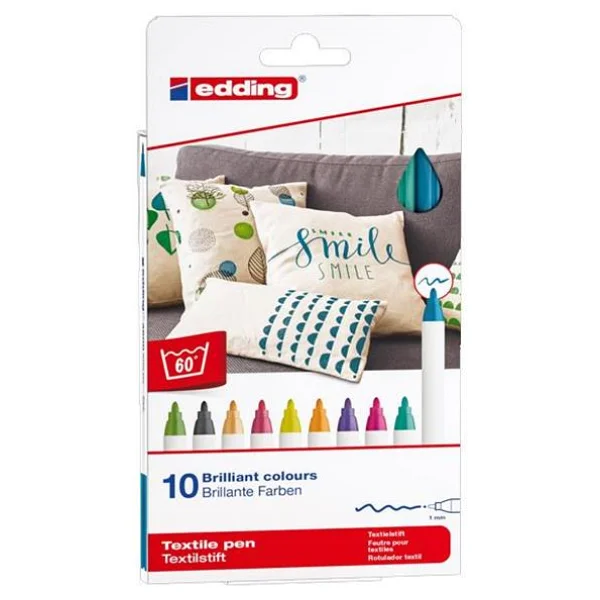 Edding E-4600 Kumaş Boyama Kalemi 10'lu Kutu Fun - Görsel 8