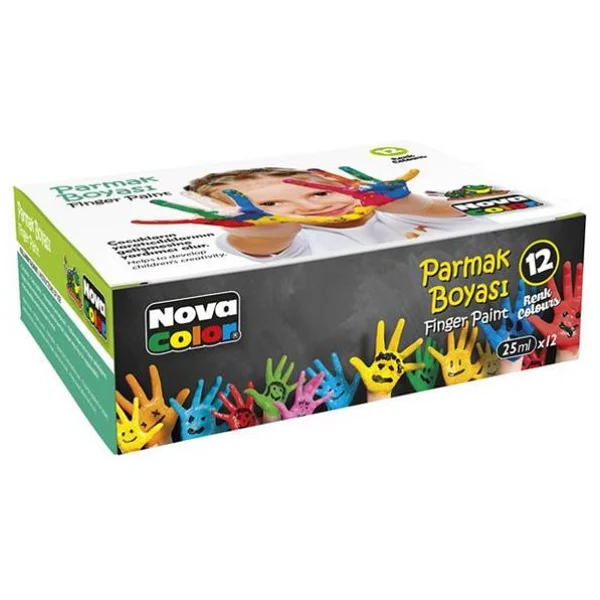 Nova Color 25 Ml 12 Renk Parmak Boyası - Görsel 4