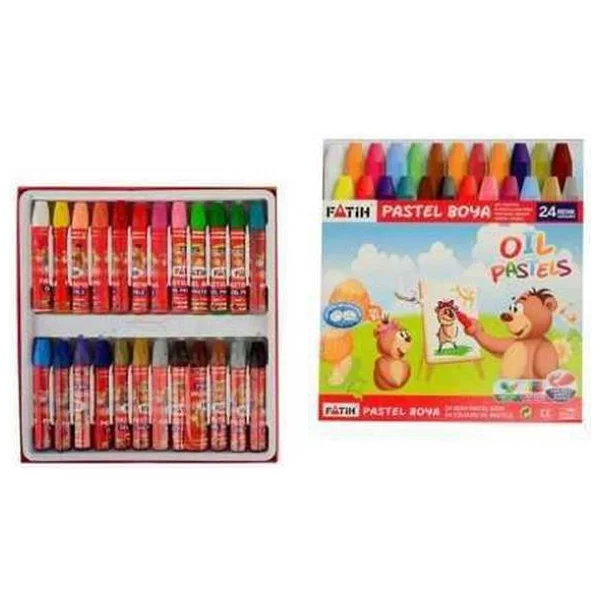 Fatih King Size Karton Kutulu 24'lü Pastel Boya - Görsel 4
