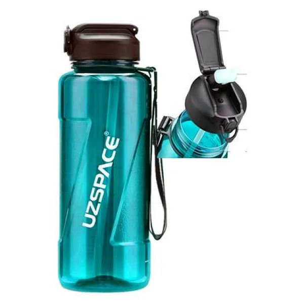 Uzspace 6058 Turkuaz 1500 Ml Tritan Pipetli Matara - Görsel 2