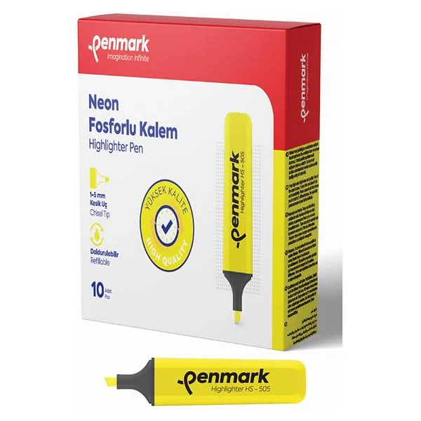 Penmark Neon 10'lu Fosforlu Kalem - Görsel 5