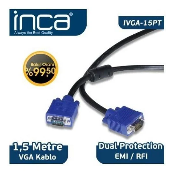 Inca Ivga-15pt 1.5 M Vga Kablo - Görsel 6