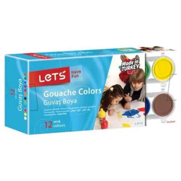 Lets 25 Ml 12 Renk Guaj Boya - Görsel 4
