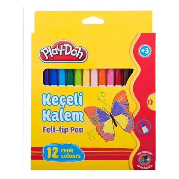 Play-Doh PLAY-KE007 5 mm 12'li Keçeli Kalem Seti - Görsel 4
