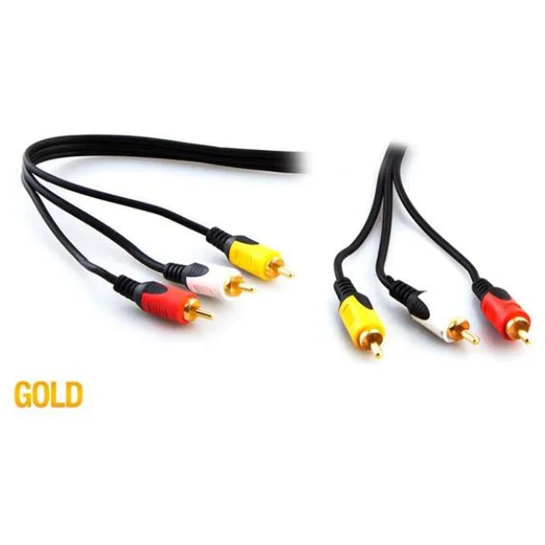 S-Link Sl-Rca20 3rca To 3rca 20m Gold Kablo - Görsel 2