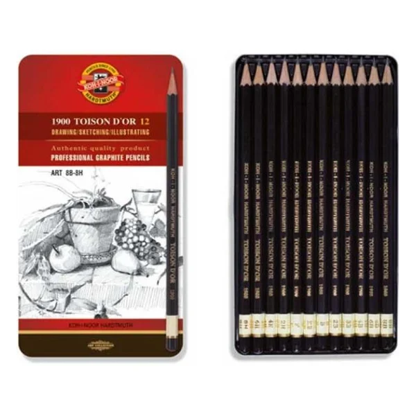 Koh-I Noor Set Of Gaphite Pencils 1902 12 - Görsel 2