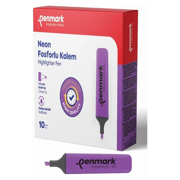 Penmark Neon Lila Fosforlu Kalem - Görsel 4