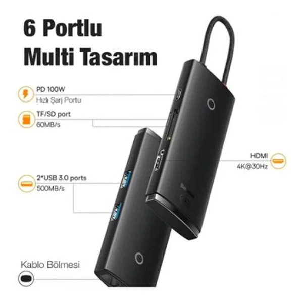 Baseus Wkqx050101 Laptop Docking Station - Görsel 6