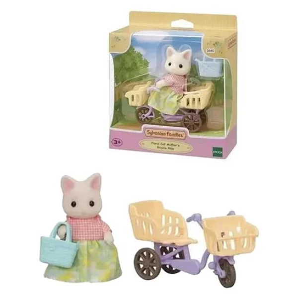 Sylvanian Families Çiçekli Kedi Anne Ve Bisiklet 5680 - Görsel 8