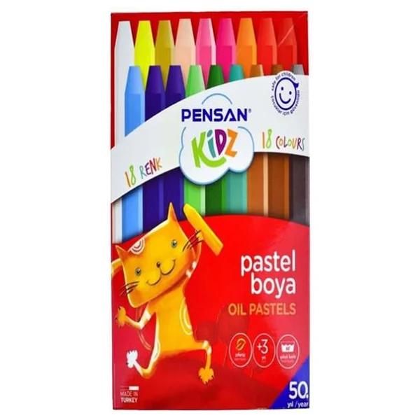 Pensan Kidz 18'li Yağlı Pastel Boya - Görsel 4