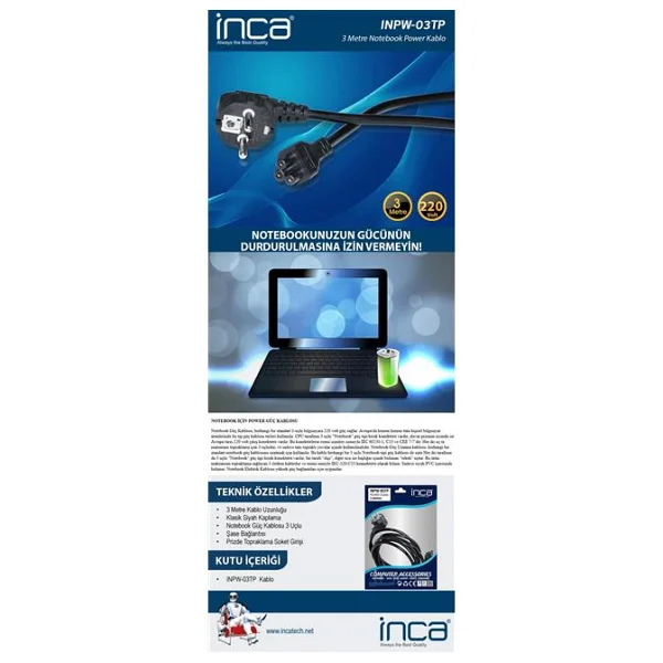 Inca Inpw-03tp 3 M Güç Kablosu - Görsel 6