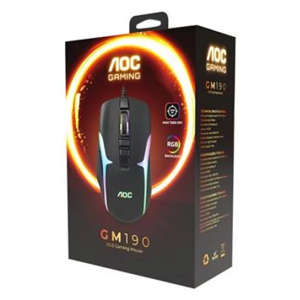Aoc Gm190b-La RGB Kablolu Oyuncu Mouse - Görsel 6