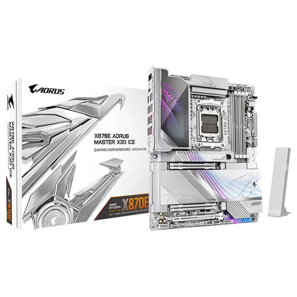 Gigabyte X870e Aorus Master X3d Ice AMD Am5 DDR5 Atx Anakart - Görsel 9