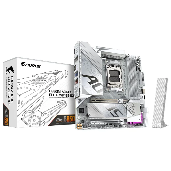 Gigabyte B850m Aorus Elite Wıfı6e Ice AMD Am5 DDR5 Micro Atx Anakart - Görsel 6