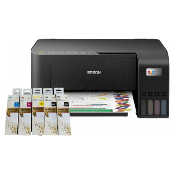 Epson Ecotank L3250 Wi-Fi + Tarayıcı Renkli Çok Fonksiyonlu Tanklı Mürekkep Püskürtmeli Yazıcı - Muadil Mürekkepli - Görsel 4