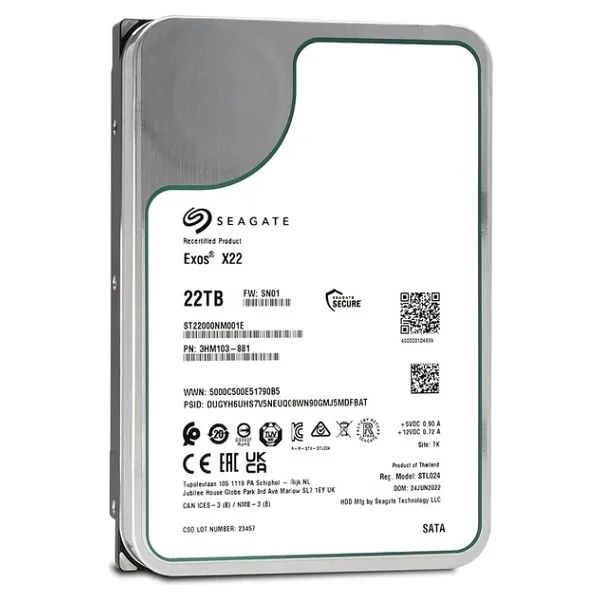 Seagate Exos X22 ST22000NM001E SATA 3.0 7200 RPM 3.5" 22 TB Harddisk - Görsel 2