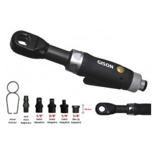 Gison Gp-854j 1/4" 6.35 Mm Havalı Cırcır Kolu - Görsel 3