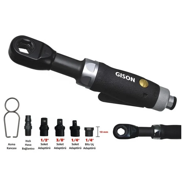 Gison Gp-854j 1/4" 6.35 Mm Havalı Cırcır Kolu - Görsel 4