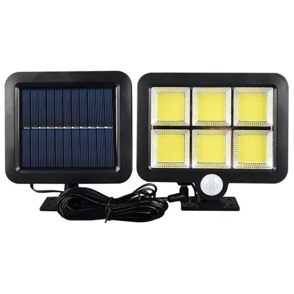 120 Cob Led Solar Panelli 3 Modlu Duvar Lambası