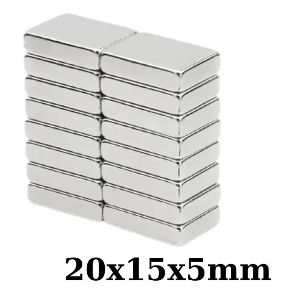 20x15x5mm Neodyum Güçlü Mıknatıs - Neodim Magnet