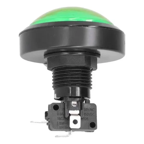 60mm 12V Bombeli Işıklı Oyun Makinesi Butonu - Yeşil