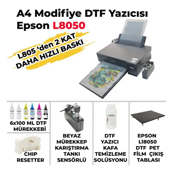 A4 DTF Tekstil Baskı Yazıcısı