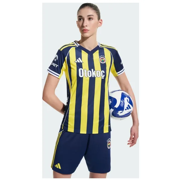 Adidas KD7285 2025/2026 İç Saha Kadın Çubuklu Fenerbahçe Forması