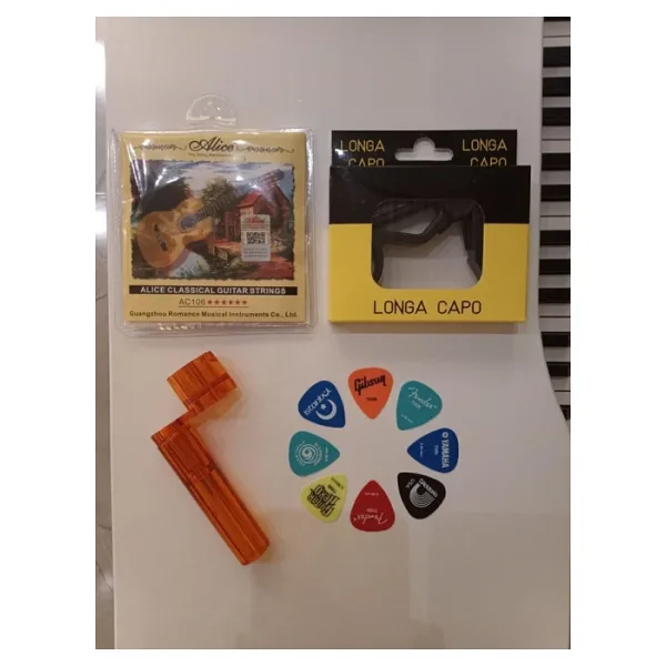 Alice Klasik Gitar Teli A-106 + PENA SETİ + BURGU ÇEVİRİCİ + GİTAR KAPOSU
