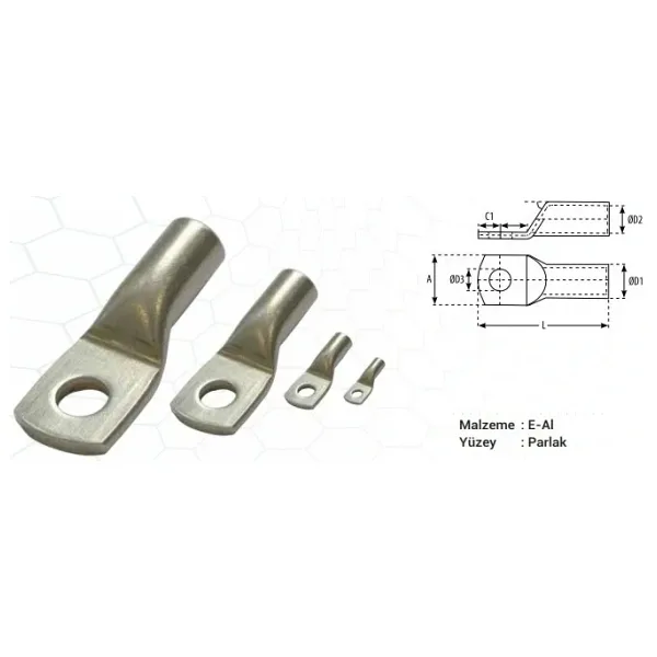 Alüminyum Kablo Pabucu SKP-A 185mm² M16 (20 Adet)