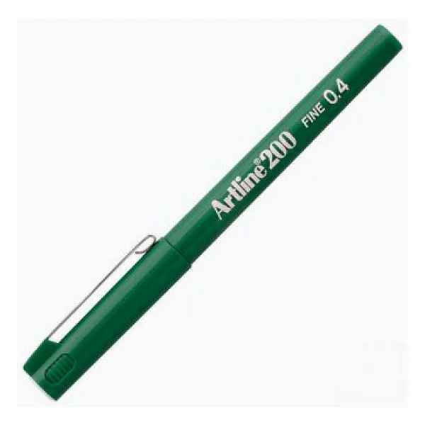 Artline 200 Fineliner Yeşil 0.4 mm İnce Uçlu Keçeli Kalem