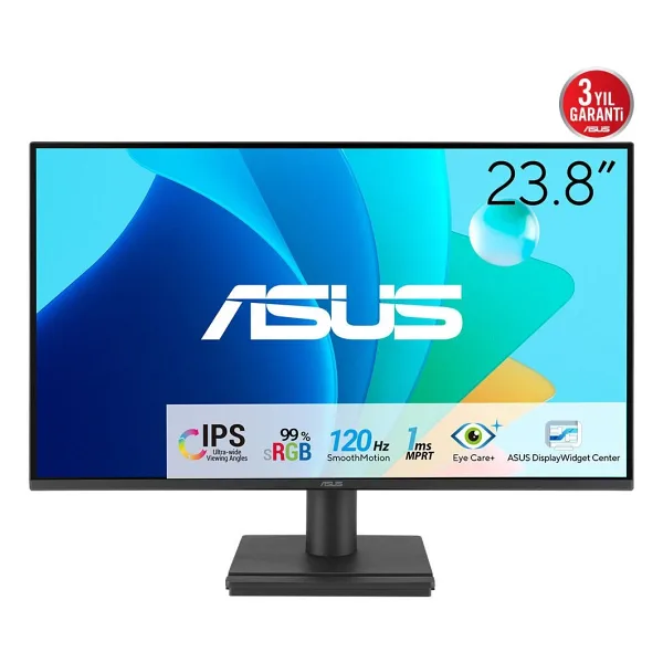 Asus VA249HG 23.8'' IPS 1920x1080 1ms 120Hz HDMI VGA VESA EyeCare Çerçevesiz Monitör
