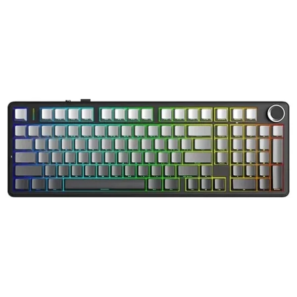 Aula F99 Pro 3 Modlu RGB Hot Swap Mekanik Nimbus V3 Switch Kablosuz Makrolu Klavye Gradyan Gri