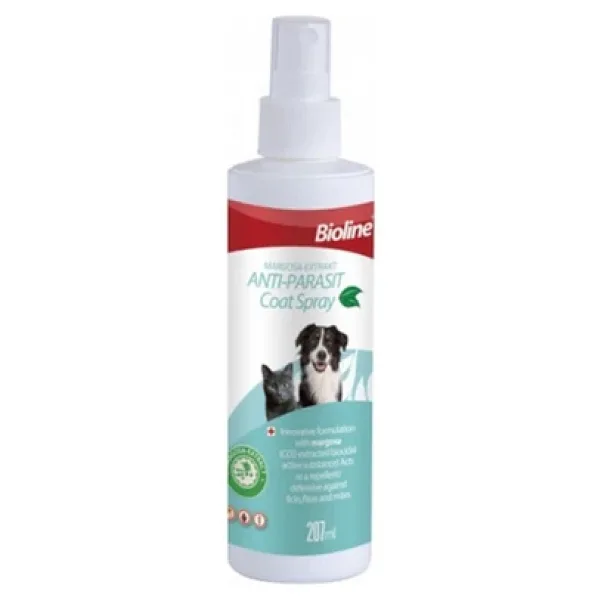 Bioline Bitkisel Pire Uzaklaştırıcı 207 ml Kedi Köpek Deri Bakım Spreyi