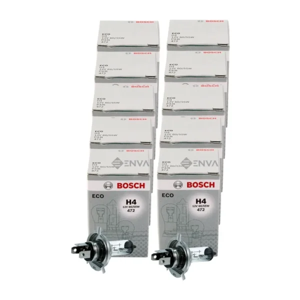 Bosch H4 Ampul Far Ampulu Eco 10-Lu Paket 12V